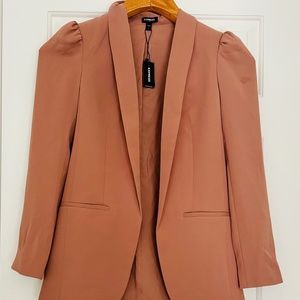 Express Dusty Rose 3/4 Sleeve Blazer